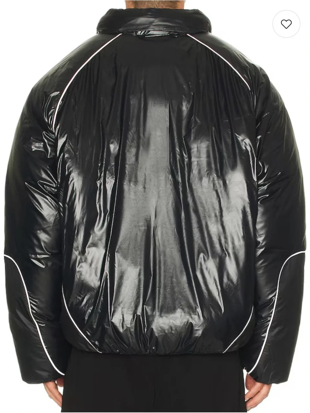 Nike Black Puffer Jacket with White Piping